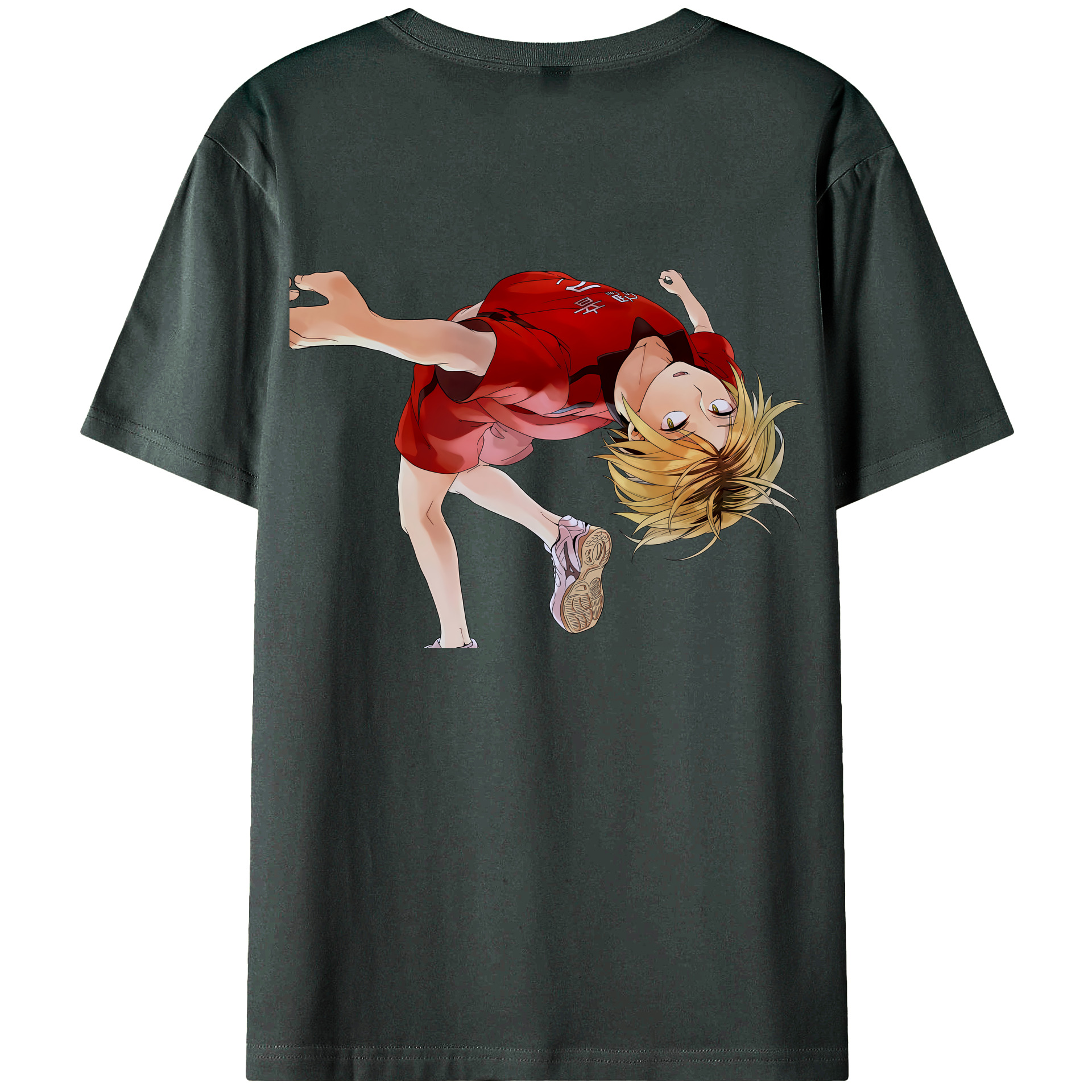 （画像用） ハイキュー!! Haikyu!! 綿100％ メンズ半袖Tシャツ（バックプリント） 通気性